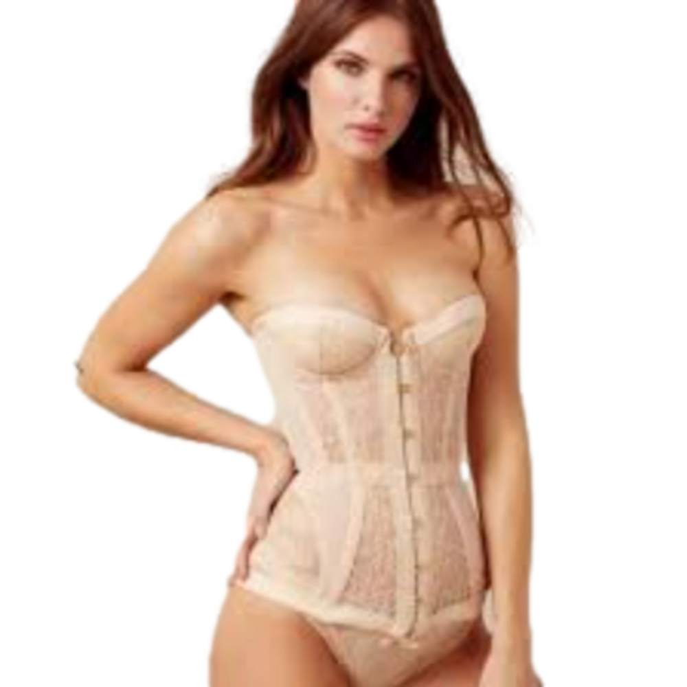 Final Sale!  Agent Provocateur Mercy Corset Bustier Nude sz 4, NWOT, Gift!
